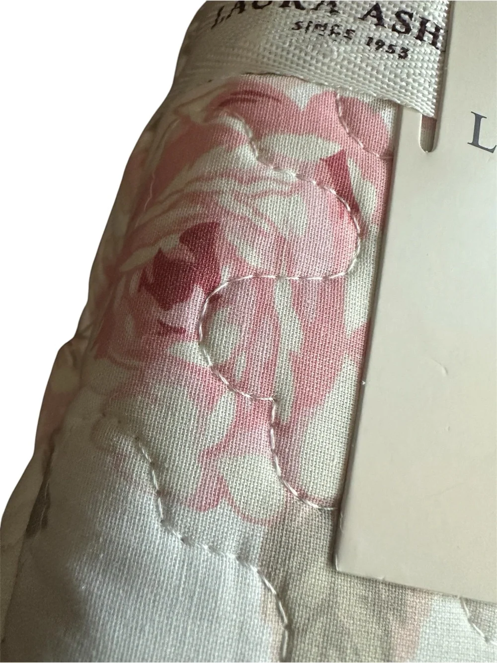 Laura Ashley 2 reversible floral and stripe pillow shams Linley NWT